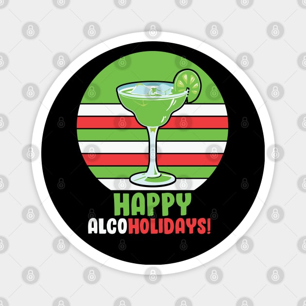 Happy Alcoholidays Funny Christmas Magnet by MZeeDesigns